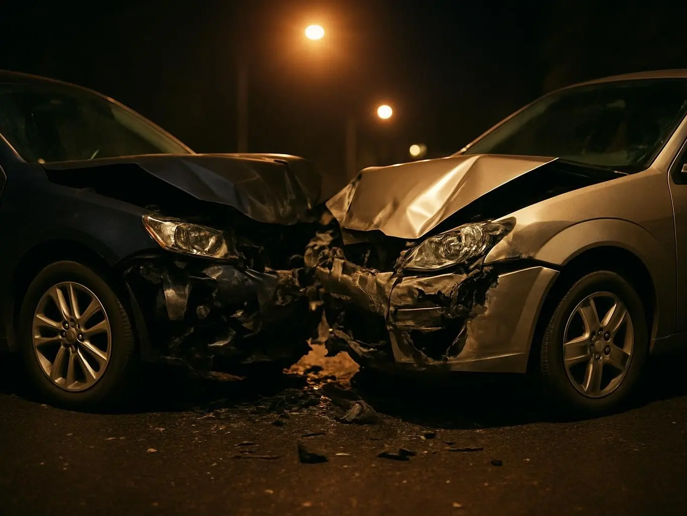 Personal injury lawyer meeting car accident victim after rainy crash near Perimeter Mall in Dunwoody
